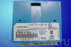 Усилитель сигнала пламени HONEYWELL R7849 A 1023 устанавливается как модуль в контроллеры горения HONEYWELL серии EC7800, совместим с датчиками пламени: C7027, C7035, C7044. Предназначен для усиления и образования устойчивого сигнала пламени от электрода ионизации или ультрафиолетового фотодатчика.