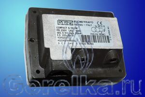 Трансформатор розжига FIDA COMPACT 8/30 PM предназначен для поджига горючей смеси высоковольтной электрической дугой. Трансформатор поджига FIDA COMPACT 8/30 PM имеет следующие характеристики: Напряжение питания 230 В / 50 Гц, 1A Напряжение поджига SEC 8 kV. Ток поджига 30 мА. PEAK 11.5 KV, ED 25% при 3 мин. Штекерный разъем питания (треугольник). Штекерный разъем кабеля поджига диаметром 4 мм.