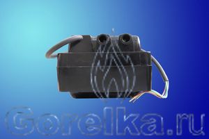 Трансформатор розжига COFI TRG1035/1 предназначен для поджига горючей смеси высоковольтной электрической дугой создаваемой между электродами поджига. Трансформатор поджига COFI TRG1035/1 имеет следующие характеристики: Напряжение питания 230 В / 50 Гц. Напряжение поджига 2 х 5 kV. Мощность 1.9 А. Ampl 14 kV. Ток поджига 35 мА. ED 25% при 4 мин. Штекерный разъем питания. Штекерный разъем кабеля поджига диаметром 4 мм.