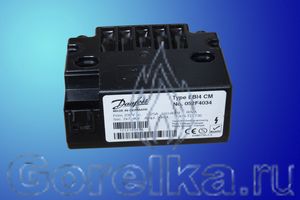 Трансформатор розжига Danfoss EBI4 CM 052F4034 предназначен для поджига горючей смеси высоковольтной электрической дугой создаваемой между электродами поджига. Трансформатор поджига Danfoss EBI4 CM 052F4034 имеет следующие характеристики: Напряжение питания 230 В / 50 - 60 Гц. Напряжение поджига 2 х 7.5 кВ. Сила тока 60 V А. Ток поджига 30 мА. ED 100% при 3 мин. Штекерный разъем питания. Штекерный разъем кабеля поджига диаметром 4 мм.