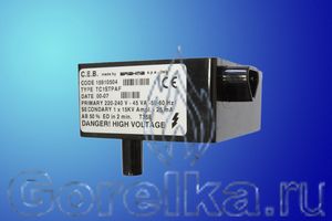 Трансформатор розжига BRAHMA TC1STPAF предназначен для поджига горючей смеси высоковольтной электрической дугой создаваемой между электродами поджига. Трансформатор поджига BRAHMA TC1STPAF имеет следующие характеристики: Напряжение питания 220 - 240 В 50/60 Гц. Напряжение поджига 1 х 15 кВ. Сила тока 45 V А. Ток поджига 25 мА.
ED 50% при 2 мин. Штекерный разъем питания (треугольник). Штекерный разъем кабеля поджига диаметром 4 мм.