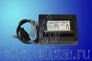 Трансформатор розжига COFI TRE820PS3 предназначен для поджига горючей смеси высоковольтной электрической дугой. Трансформатор поджига TRE820PS3 имеет следующие характеристики: Напряжение питания 240 В / 50 Гц. Напряжение поджига 1 х 8 kV. Мощность 0.9 А. Ток поджига 20 мА. Ampl. 11kv, ED 19% при 3 мин. Штекерный разъем питания и 4 шурупа в комплекте. Штекерный разъем кабеля поджига диаметром 4 мм.