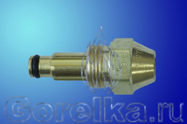 Форсунка на отработке DELAVAN SNA.40
Расход топлива: от 1.14 до 1,85 литра в час.
Давление воздуха: от 0.20 до 0,34 bar.
Форсунка для отработанного масла DELAVAN 30609-4 применяется в различных теплогенераторах, а так же в горелках Kroll и Giersch работающих на отработке как сопло для распыления и последующего сжигания отработанного масла.