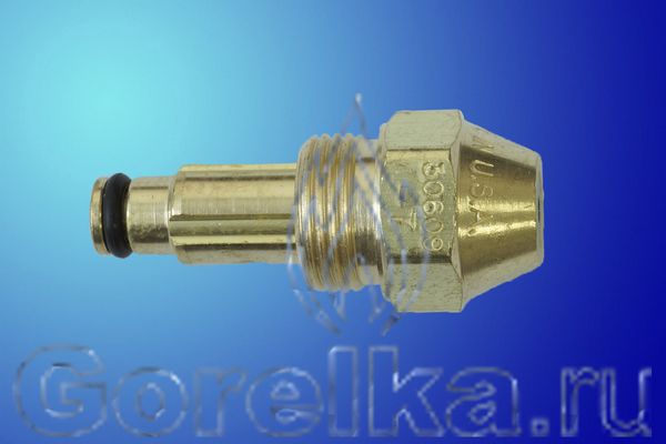 Форсунка на отработке DELAVAN SNA.65
Расход топлива: от 2 до 2.95 литра в час.
Давление воздуха: от 0.20 до 0,34 bar.
Форсунка для отработанного масла DELAVAN 30609-7 применяется в различных теплогенераторах, а так же в горелках Kroll и Giersch работающих на отработке как сопло для распыления и последующего сжигания отработанного масла.