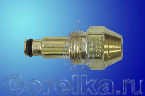 Форсунка на отработке DELAVAN SNA.75
Расход топлива: от 2.23 до 3.52 литра в час.
Давление воздуха: от 0.20 до 0,34 bar.
Форсунка для отработанного масла DELAVAN 30609-8 применяется в различных теплогенераторах, а так же в горелках Kroll и Giersch работающих на отработке как сопло для распыления и последующего сжигания отработанного масла.