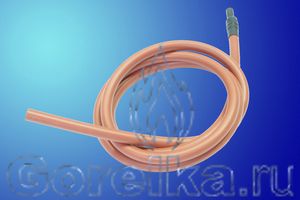 Высоковольтный провод зажигания OLFLEX HEAT 180 FZLSi длиной 1000 мм с клеммой 4 мм, с изоляцией на основе силикона и центральной жилой диаметром 1 мм состоящей из медных лужёных тонких проволок, Номинальное напряжение 10 кВ, Испытательное напряжение 20 кВ, Tемпературный диапазон -50 +180 °C кратковременно: +200 °C Кабель поджига стойкий ко многим типам масел, спиртов, жиров растительного и животного происхождения и другим химическим веществам.