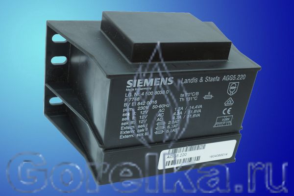  SIEMENS AGG5.220 WEISHAUPT
 : 230 , 50/60 
  sek I 12  , 1,2 
  sek II 12  , 4,3 
  sek III 12  , 4,3 
: .