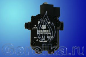 Насос SUNTEC AS 47 A K 1602. Электромагнитный клапан запирания, регулятор давления, выход на форсунку справа (смотреть со стороны вала). Возможна работа на керосине. Производительность: при давлении 10 атм 42 лит. Вращение: по часовой стрелке (смотреть со стороны вала). Метод крепления: втулка диаметром 32 мм. Присоединение топливных шлангов диаметром 1/4